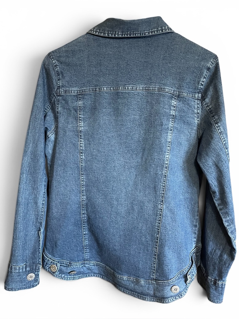 New Direction Classic Blue Denim Jacket Lightweight Size XL - Picture 2 of 11